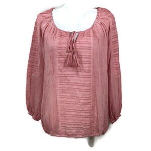 Floryday Pink Boho Blouse Size Small NWT